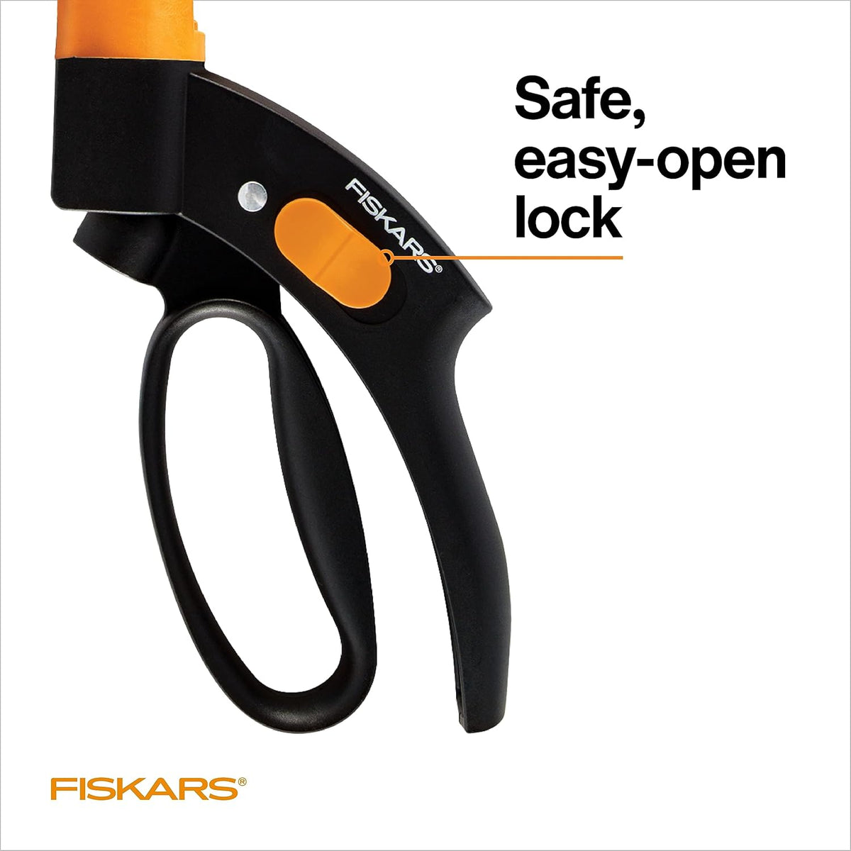 Fiskars Shear Ease Grass Shears - 5" Stainless Steel Blades - 360-Degree Swivel Blade Plant Cutting