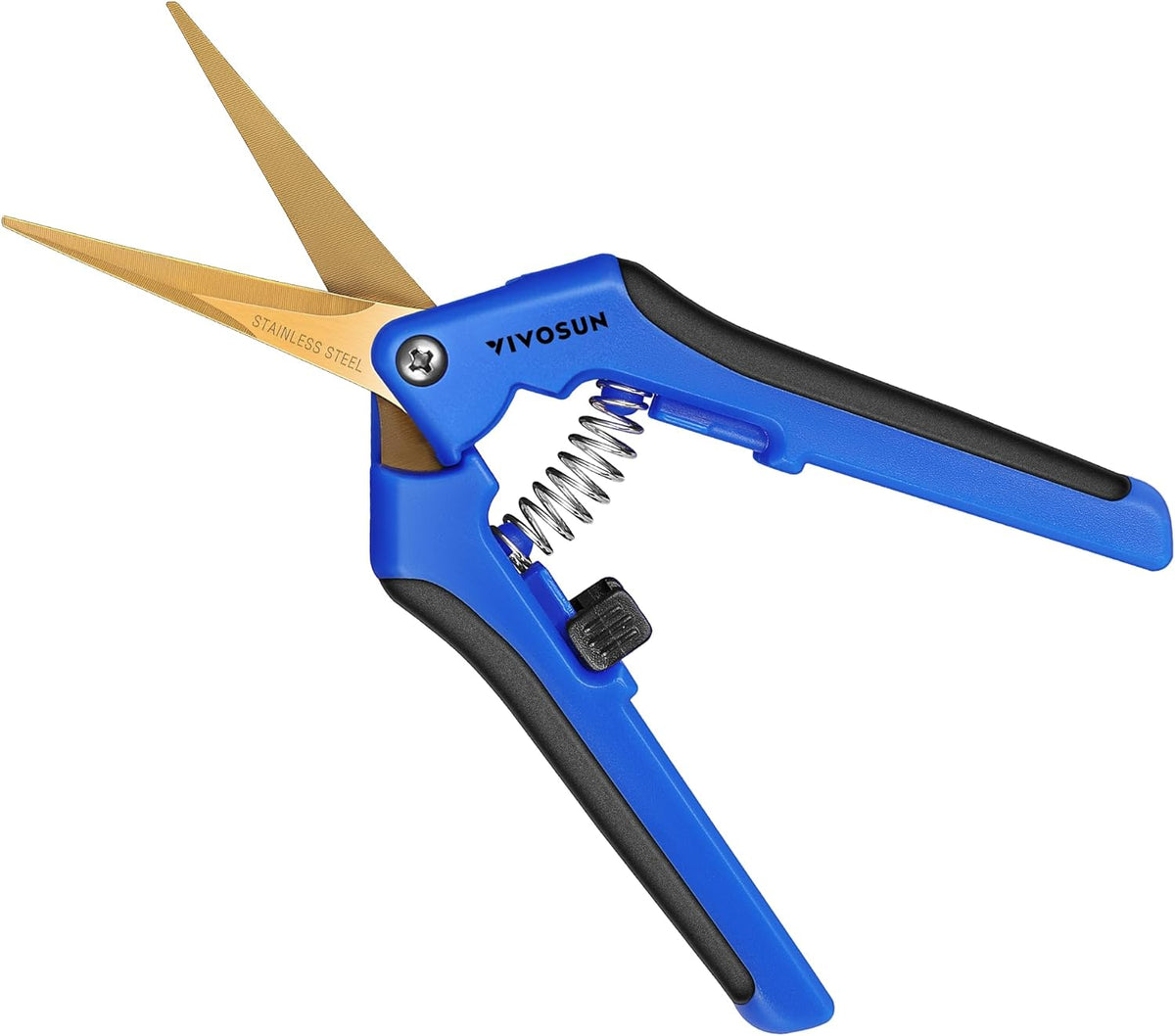 VIVOSUN 2-Pack Curved Gardening Scissors 6.5 Inch Hand Pruner Shear with Titanium Coated Precision