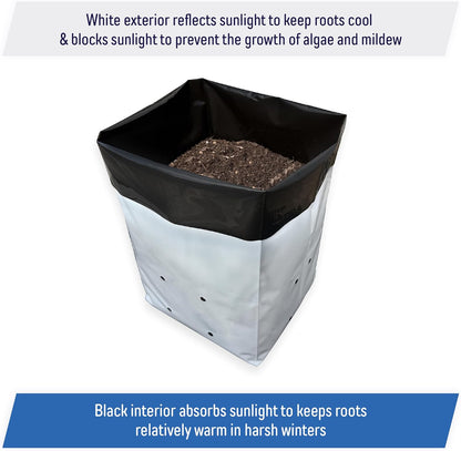 A.A 30 Gallon Grow Bags Black and White Poly Nursery Bags for Plants, Tree Grow, Greenhouse (10