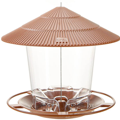 Hanizi Bird Feeder Outdoor Hanging for Wild Bird Seed, Brown