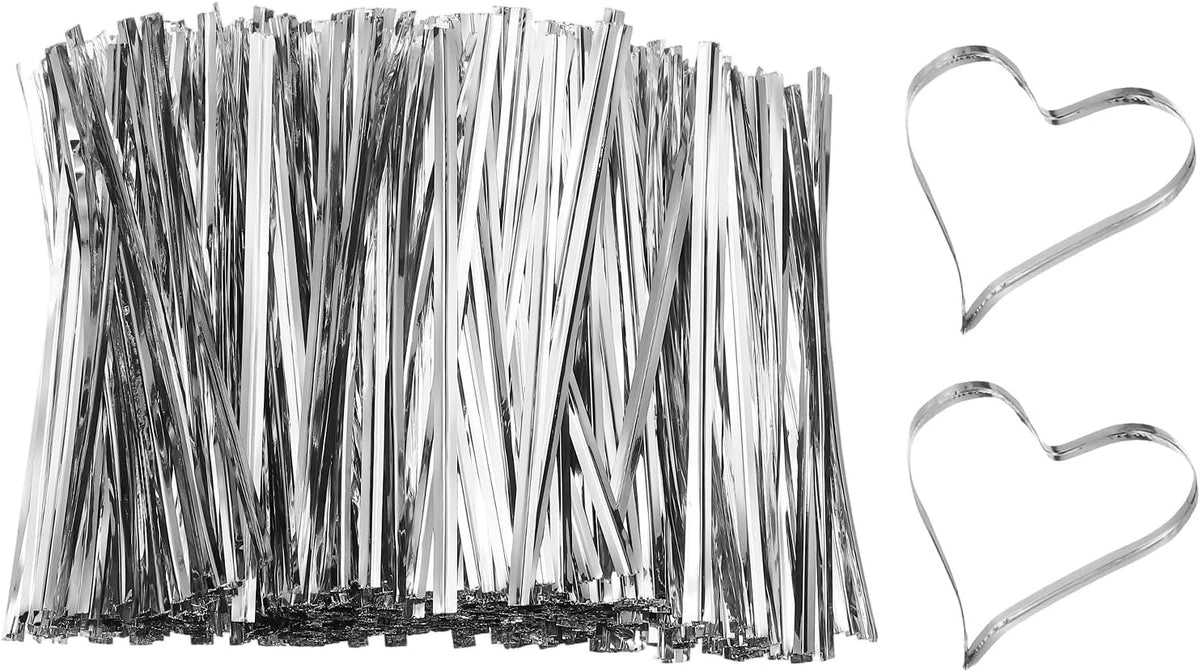 PATIKIL Bag Twist Ties 4 Inch, 800 Pcs Metallic Bread Ties for Treat Plastic Bags Gift Wrapping