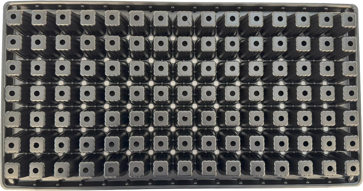 105 Cell Seedling Plastic Nursery Trays, 10 Pack, Thick Durable Germination Plug Trays, 1050 Cells