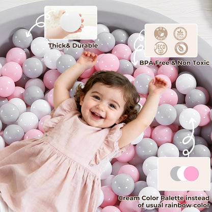 TRENDPLAY Plastic Balls for Ball Pits 2.2 Inch, Pack of 50 100 200 500 Hollow Balls, Perfect for