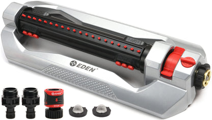 Eden 96216 Heavy Duty Turbo Oscillating Sprinkler, Covers Up to 4,900 sq. ft., 20 Precision