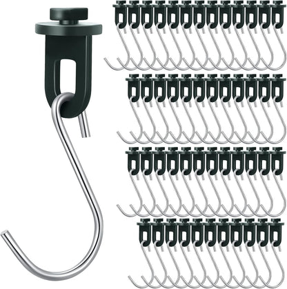 Ripeng 50 Pieces Greenhouse Hooks Hanger Twist Clips Greenhouse Fixing Clips with Stainless Steel S