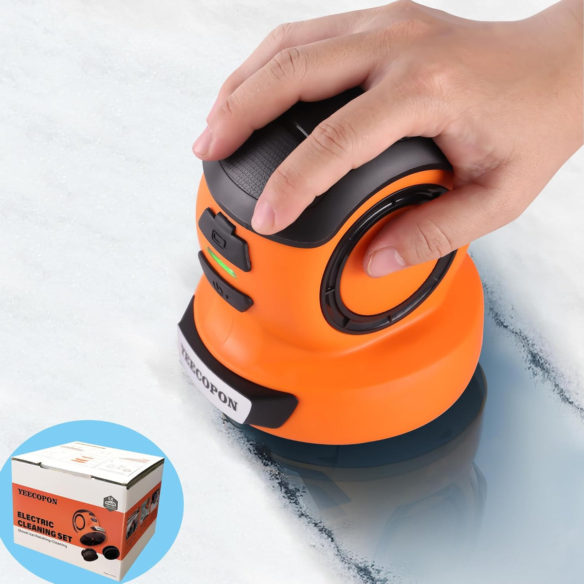 3-in-1 Electric Ice Scraper for Cars & Home – Cordless Handheld Defroster, Cleaner & Polisher, 500