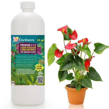 GARDENERA Premium 3-1-2 All Purpose Liquid Fertilizer Consentrate for All Indoor Plants & Flowers