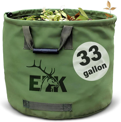 ELK 33-Gallon Non Self-Standing Multipurpose Garden Leaf Waste Bag - Durable Canvas for Yard