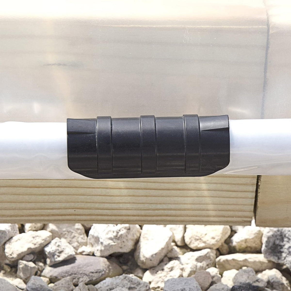 50 PCS Greenhouse Clips 3/4 inch Plastic Greenhouse Clamps 20mm Black ABS Snap Clamp Tube Clip
