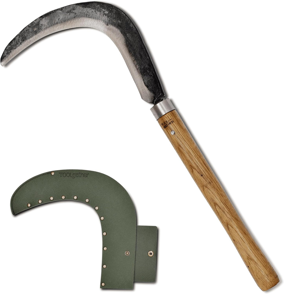 Big Size Josun Sickle - Hand-Forged Handmade Korean Weeding and Brush Clearing Tool with