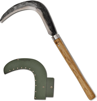 Big Size Josun Sickle - Hand-Forged Handmade Korean Weeding and Brush Clearing Tool with