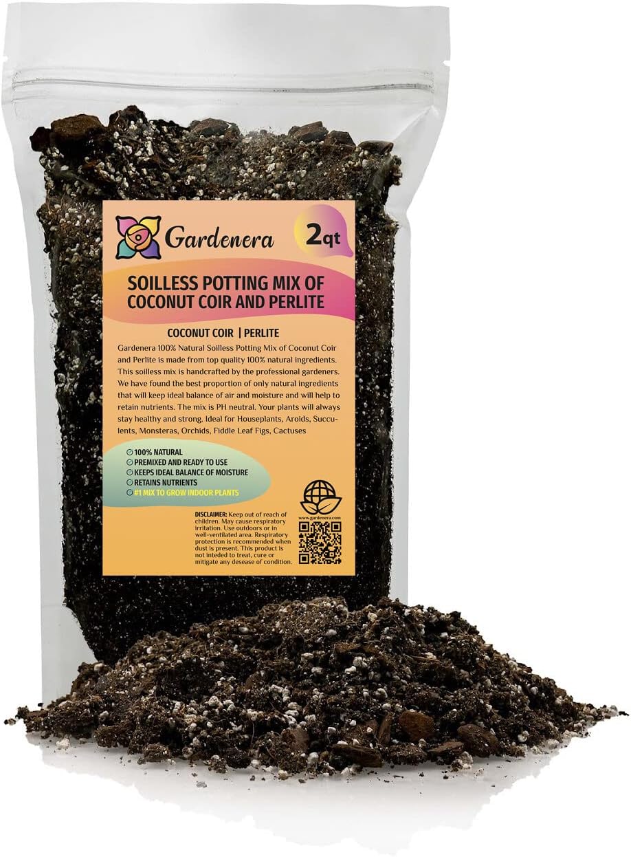 Premium Coco Coir and Perlite Potting Mix, Soil for Maximum Plant Growth, Perfect for Indoor and