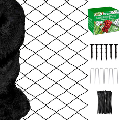 Bird Netting - 25'x100' Heavy Duty Nylon Net with 2' Mesh for Garden Protection, Chicken Coop
