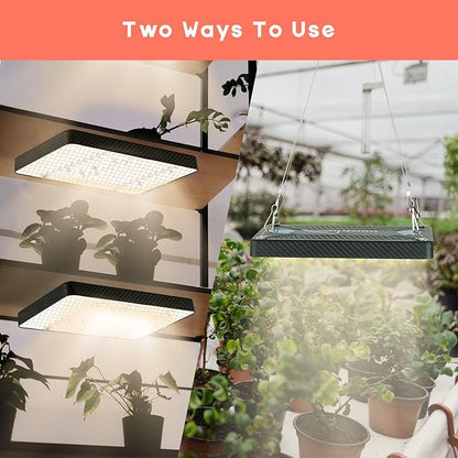 Grow Lights (4 Pack), Hanging Grow Lights for Indoor Plants, 200W UV-IR Full Spectrum Led Grow