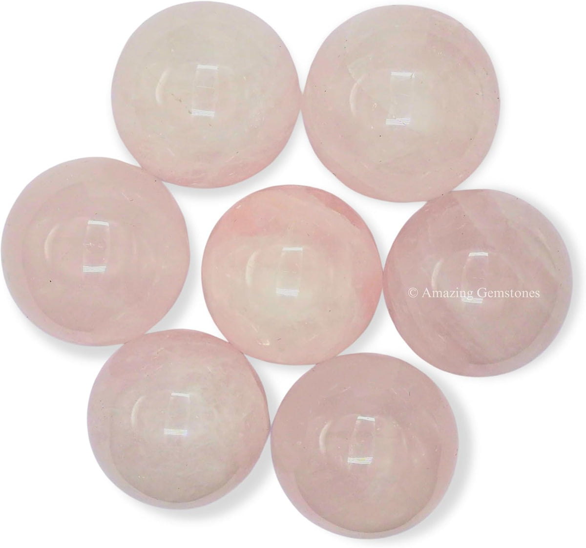 Amazing Gemstone Rose Quartz Crystal Ball - 1 Inches Crystal Sphere Meditation Balls for Witchcraft