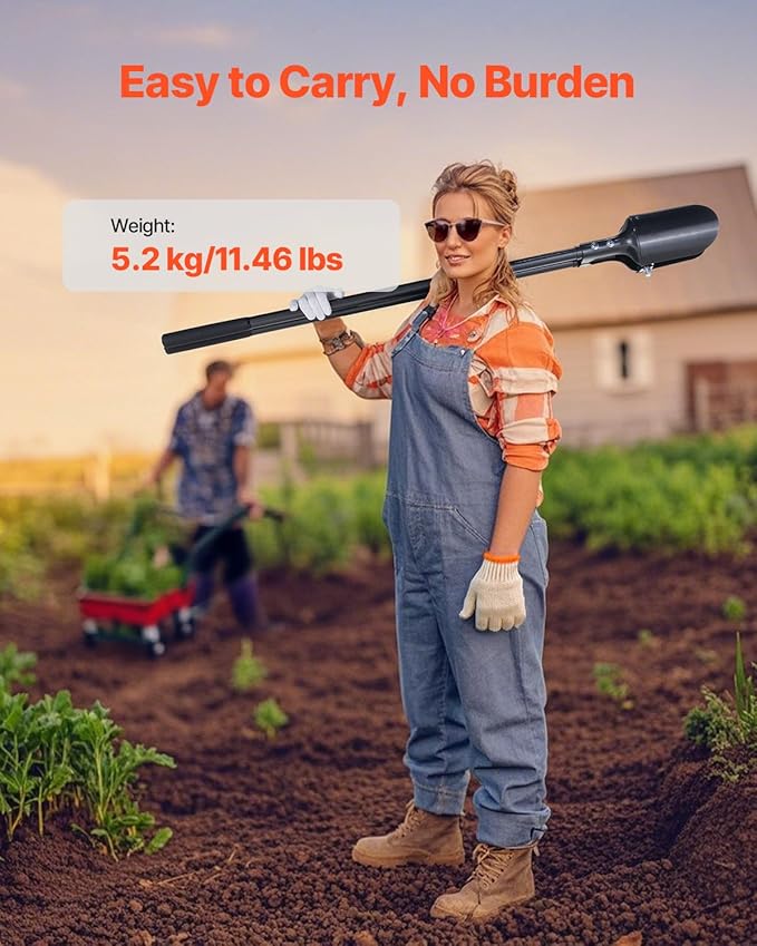 VEVOR Post Hole Digger, Heavy Duty Post Hole Digger with Carbon Steel Handle, Manual Hole Digger