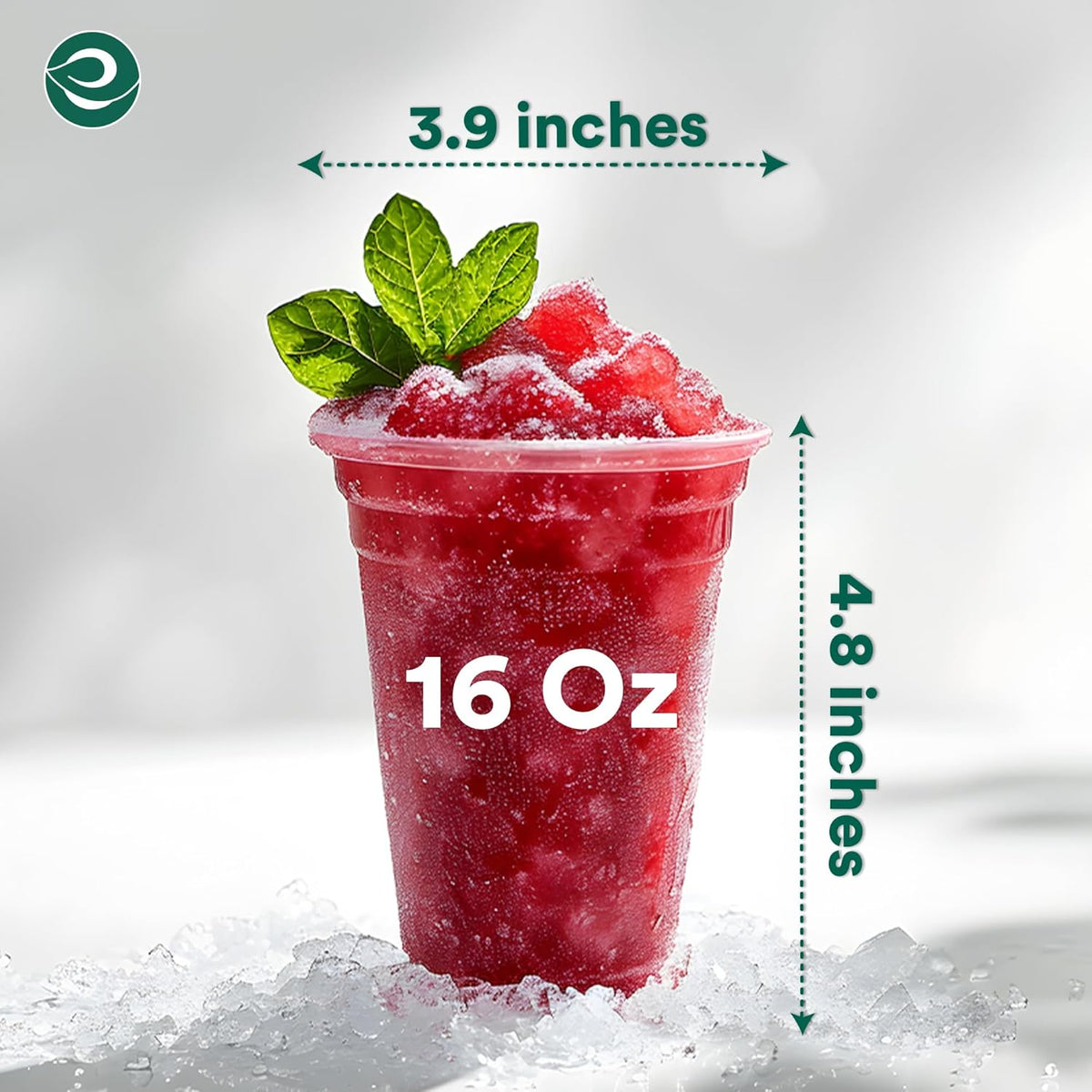 ECO SOUL 100% Compostable, Disposable Party Cups | Eco-friendly Party Cups | (500 Count, 16 oz Cold