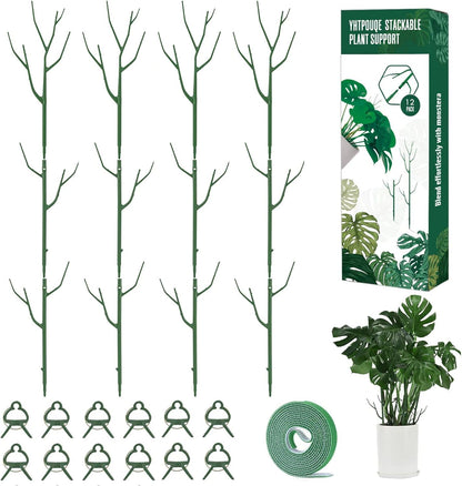 12 Pack Plant Support Stakes, Plant Stakes for Indoor and Outdoor Plants. 39.37inch Plant Sticks
