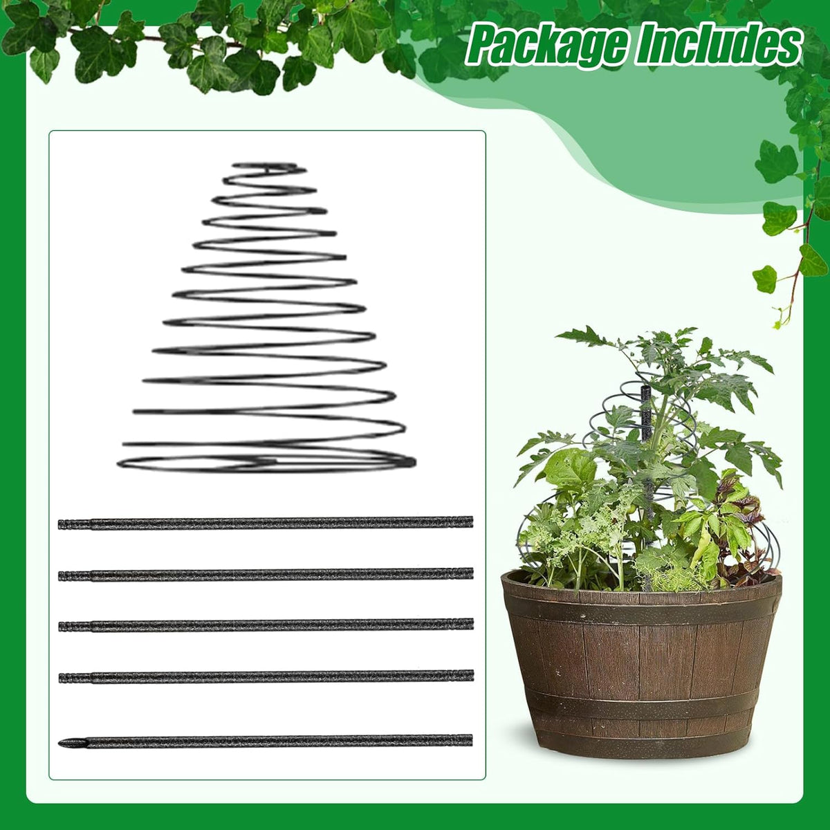 Trellis for Climbing Plants Outdoor, 73inch Tall Plants Trellis Support Metal Garden Trellis for