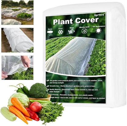 Plant Covers Freeze Protection 6.5 x 16.4 FT 1.2oz/yd² Frost Blankets for Outdoor Plants, Winter