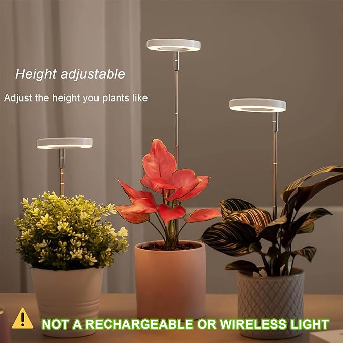 yadoker Plant Grow Light, LED Growing Light Full Spectrum for Indoor Plants,Height Adjustable