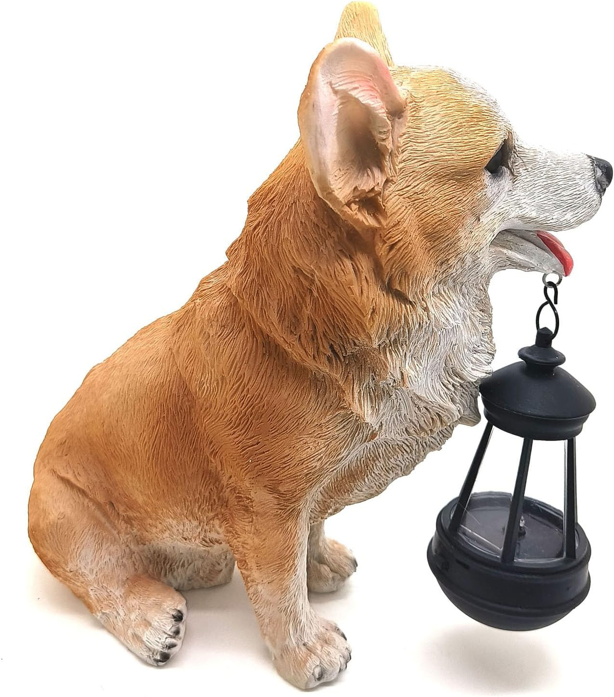 Dog Solar Statues Cute Corgi Solar Light for Outdoor Garden Halloween Decorations Christmas Decor