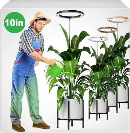 10" Grow Lights for Large Indoor Plants, Full Spectrum Indoor Plant Light for Indoor Growing with