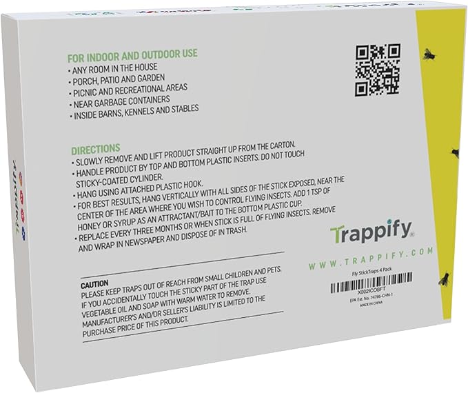 Trappify Hanging Fly Traps Outdoor: Fruit Fly Traps for Indoors | Gnat Trap | Gnat Traps for House