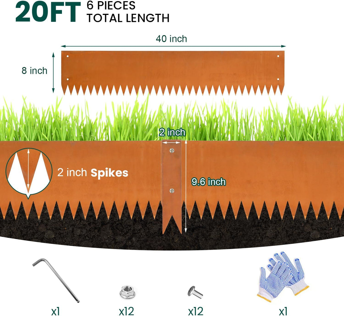 Corten Steel Landscape Edging Metal Edging Landscaping Garden Edging Steel Landscaping 40 Inch