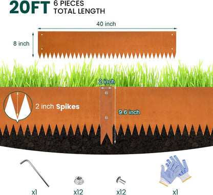 Corten Steel Landscape Edging Metal Edging Landscaping Garden Edging Steel Landscaping 40 Inch