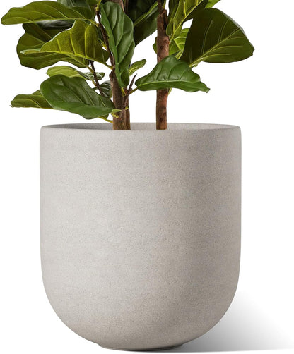 LE TAUCI 12 Inch Pots for Plants, Ceramic Large Planters for Indoor Plants, Indoor Plant Pots for