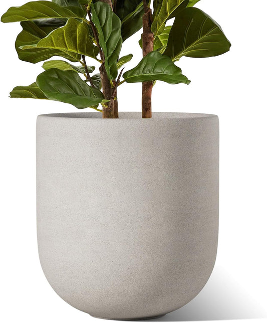 LE TAUCI 12 Inch Pots for Plants, Ceramic Large Planters for Indoor Plants, Indoor Plant Pots for