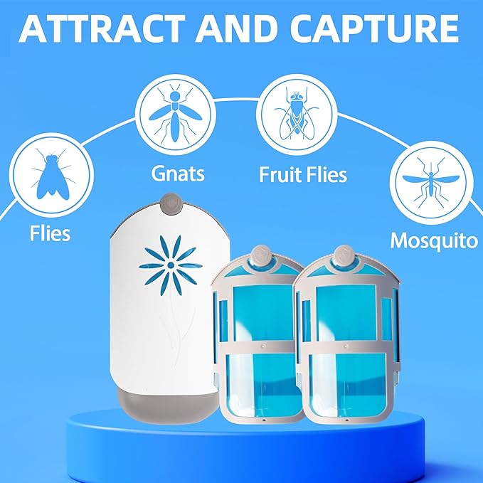 Flying Insect Trap Indoors, Gnat Killer Indoor Captures Fruit Flies, Mosquito and Gnats, Gnat Traps