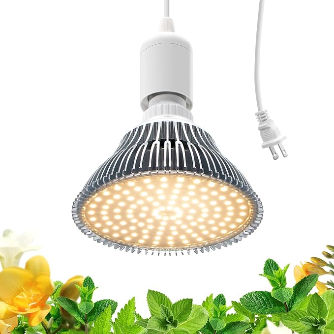 Bstrip LED Hanging Grow Light, Grow Light Bulb for Indoor Plants, 25W Full Spectrum Hanging Grow
