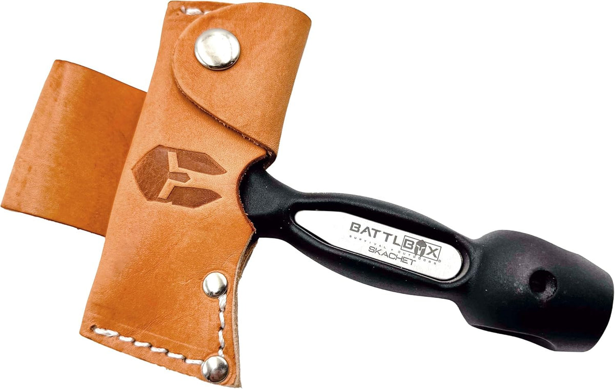 BATTLBOX Skachet Axe Head Skinner Hammer Hatchet Vintage Survival Tool - 3.5in Carbon Steel Blade