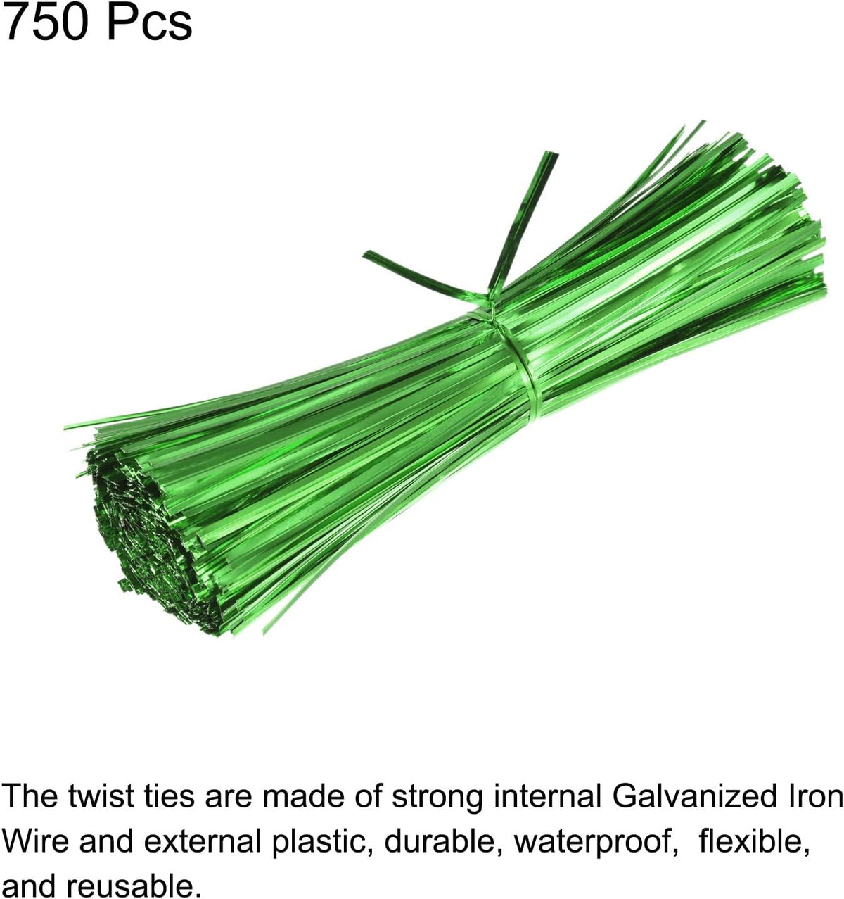 MECCANIXITY Foil Twist Ties 7" 18cm Metallic Plastic Closure Tie for Tying Bread, Candy, Cookies
