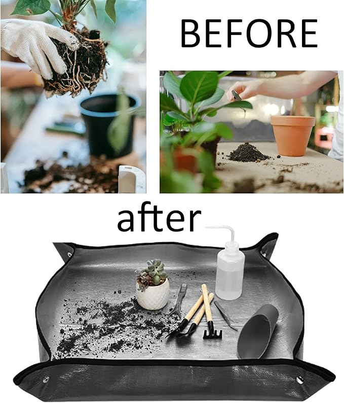 15Pcs Succulent Tools Kit with Organizer Bag Plant Repotting Mat Mini Garden Transplanting Tools