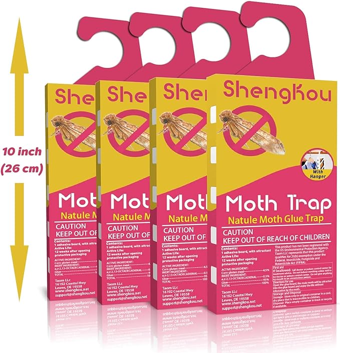 Effective and Refillable Dual Moth Pheromone Traps, Ultimate Solution to Clothes & Pantry Moth
