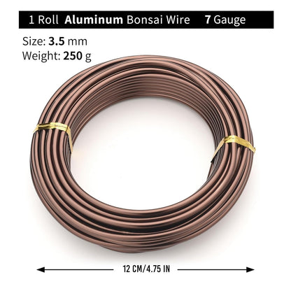 Bronze-3.5-Anodized Aluminum Bonsai Training Wire 250g Large Roll,Many Size to Choose,KSVZS