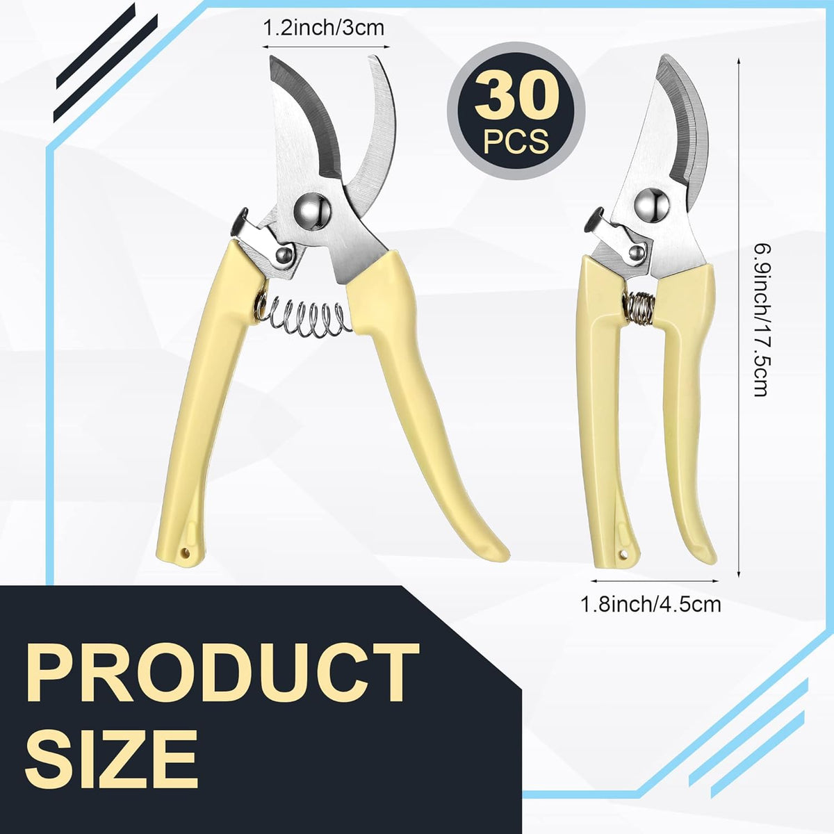 Chumia 30 Garden Flower Shears Pruning Scissors Heavy Duty Plant Scissors Trimming Garden Clippers
