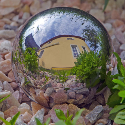 uxcell Gazing Ball 3.15 Inch 80mm Reflective Sphere Polished Hollow Ball, Stainless Steel Gazing
