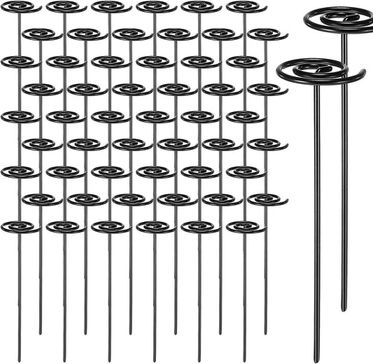 Ferraycle 100 Pcs Landscape Fabric Pins Circle Top Galvanized Landscape Spikes Garden Stakes Spikes