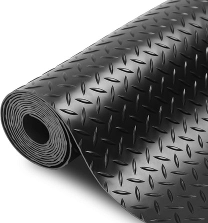 SEAL 6 x 8 Ft Premium Garage Floor Mat, Solid 2.8mm Thickened Black Commercial Grade Heavy Duty