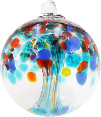 Dale Tiffany Hand Blown Glass, 6" Diameter Devotion, Tree of Life Collection, Witch Globe Hanging