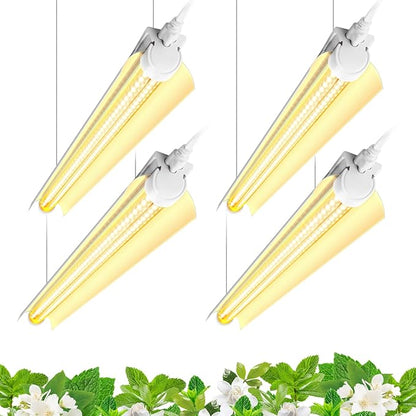 Barrina Grow Light Bulb, 96W(4 x 24W), Full Spectrum 2FT LED Grow Light, V-Shape T8 LED Grow Light