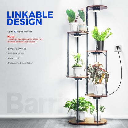 Barrina Orbgrow OG09 Puck LED Grow Light, 5000K 9W(135 Watt Equiv), Plant Lights for Indoor Plants