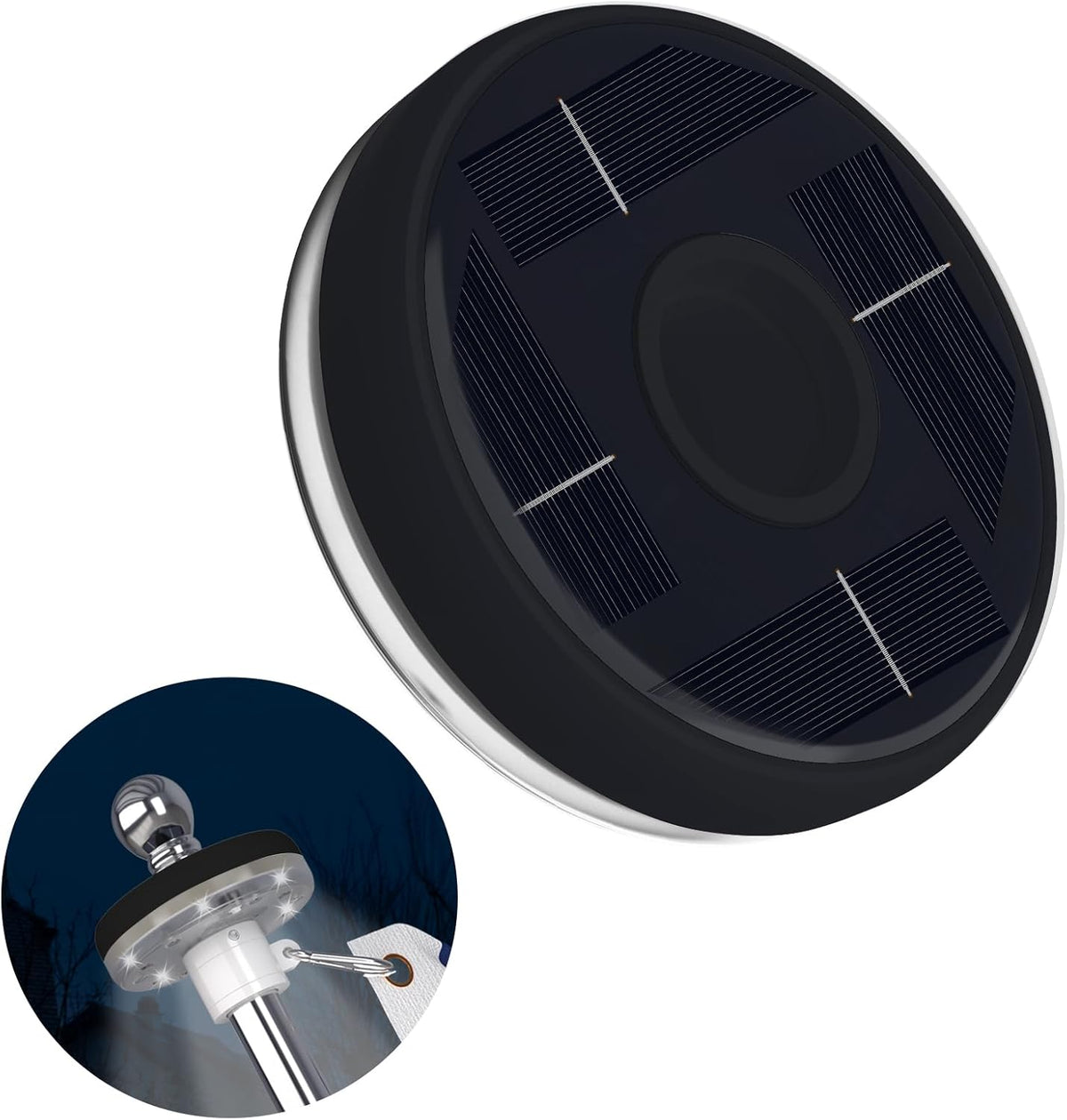 ZMTECH 1PC Flagpole Solar Light, Solar Flag Pole Lights, Outdoor Waterproof LED for 5-10FT Flag