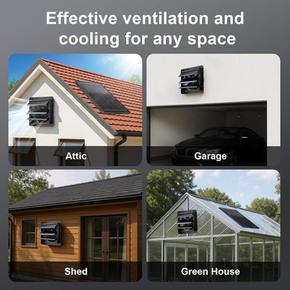 GROWNEER Solar Powered Exhaust Fan, 30W Solar Panel+12" High Speed Solar Powered Fans with Power