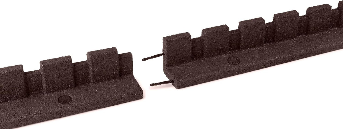 Playsafer L-Shaped Flexible Rubber Castle Edger for Lawns Landscaping and Playgrounds | Easy No Dig
