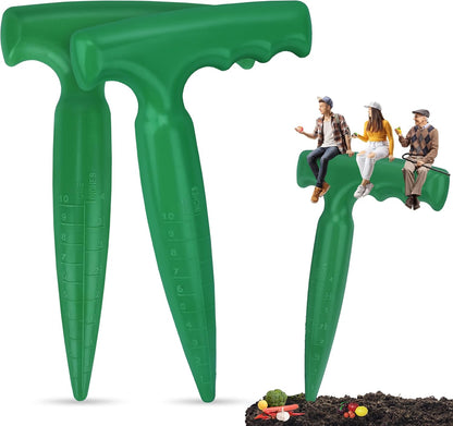 2pcs Seed Planter Tool, 6.9" Dibber Garden Tool, Plastic Seed Dibbler for Planting, Bulb Digger